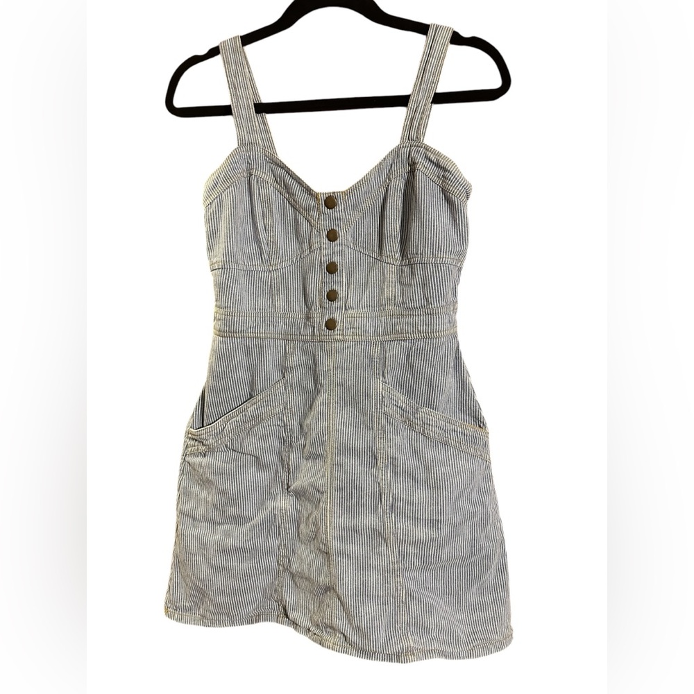 DENIM PINSTRIPE EUC DRESS SIZE SMALL